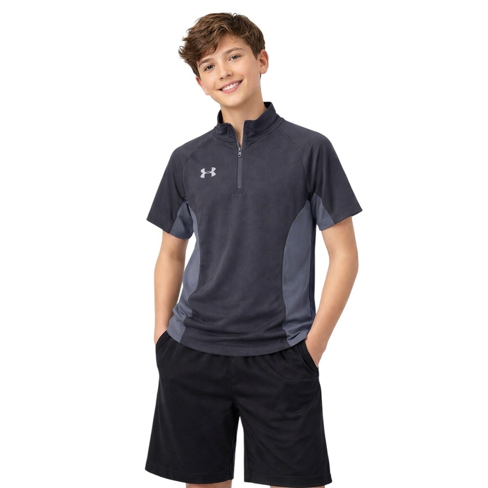 Under Armour Boys Squad Short Sleeve ¼ Zip Apparel‎ - Water Repellent YMD